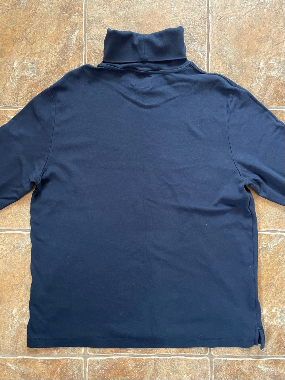 Todd Snyder Interlock Jersey Turtleneck in Navy - Picture 2 of 7